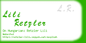 lili retzler business card